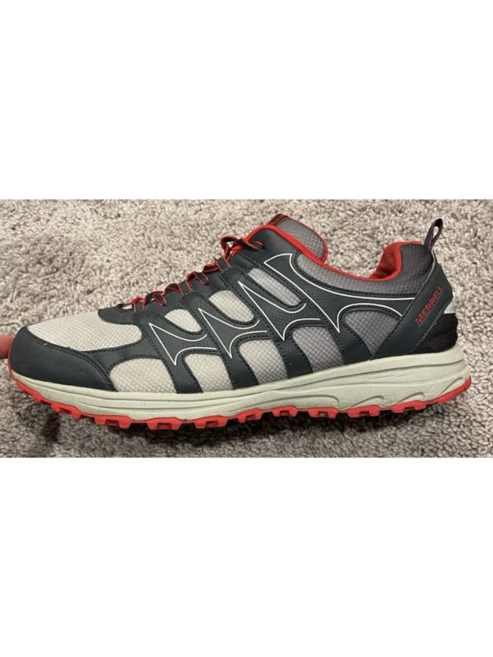 Size 14- MERRELL ACTIVE TREK J315235C TRAIL RUNNING SHOES US M Red